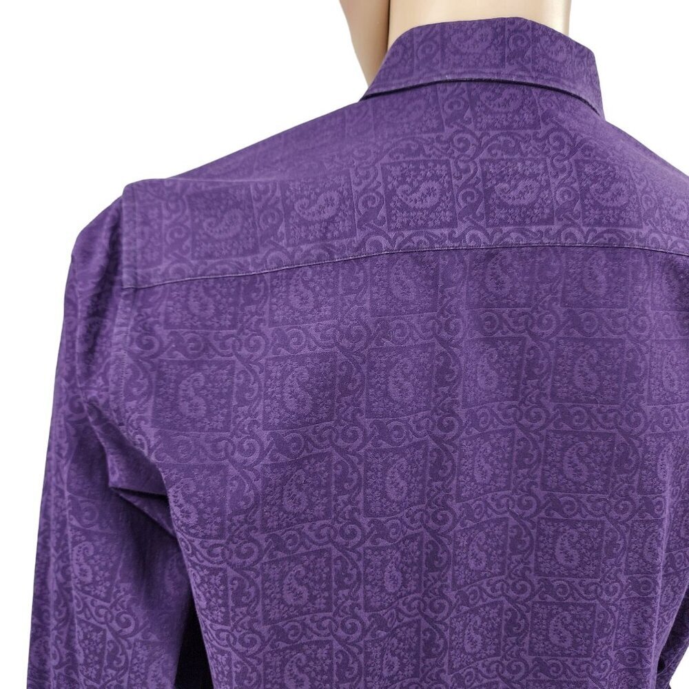 Robert Graham Purple Paisley Long Sleeve Shirt, Men's Small - Picture 6 of 16